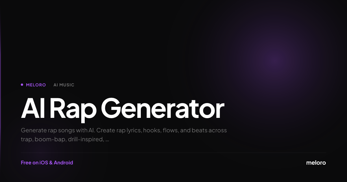 AI Rap Generator — crea música con IA | Meloro