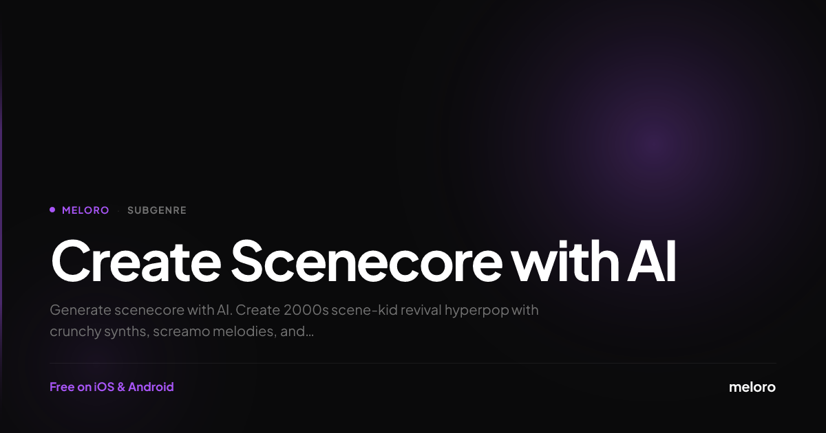 Scenecore Css AI Scenecore Generator — Create Scene Kid Revival Music | Meloro