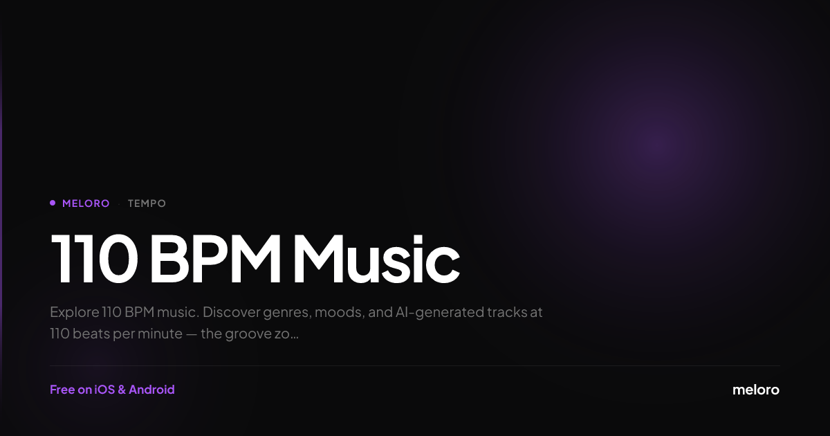 110 BPM Music — Upbeat Disco, Pop & Soul | Meloro