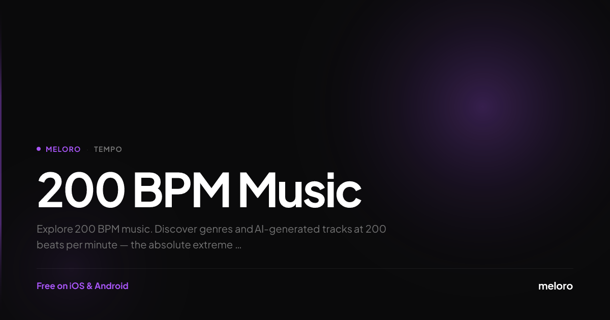 200 BPM Music — Maximum: Metal, Hardcore & Speedcore | Meloro